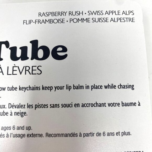 Lip Smacker Snow Tube Lip Balm & Key Chain 2 Packs Raspberry Apple Holiday - Picture 7 of 9